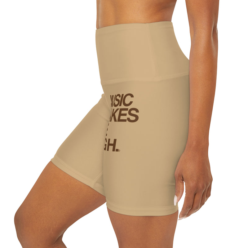 MMMH Yoga Shorts: Tan | Brown