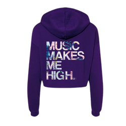 MMMH Cropped Hoodie: Purple | Flowers