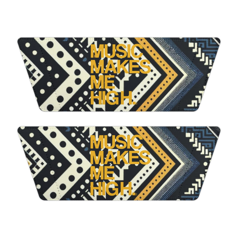 MMMH Unisex Sandals: Black Abstract/White | Yellow