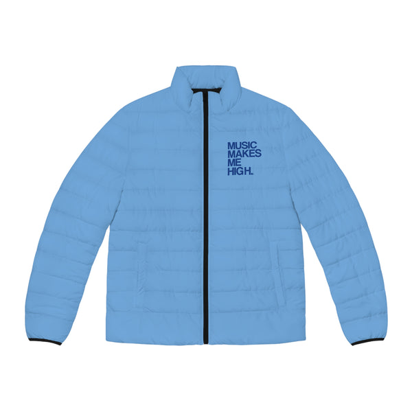 MMMH Men's Puffer Jacket: Light Blue | Dark Blue