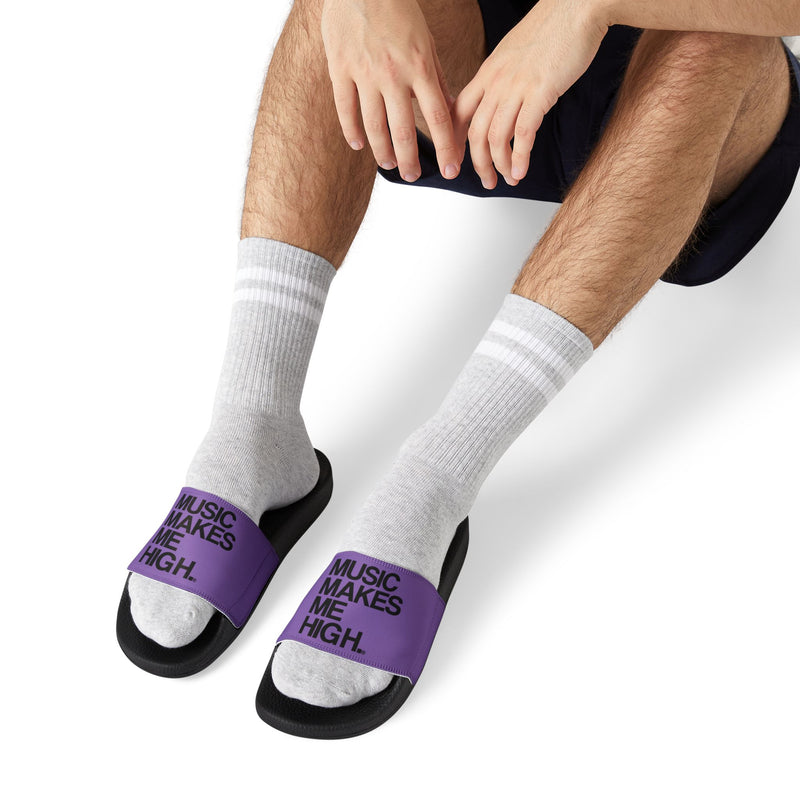 MMMH Unisex Slides: Light Purple/Black | Black