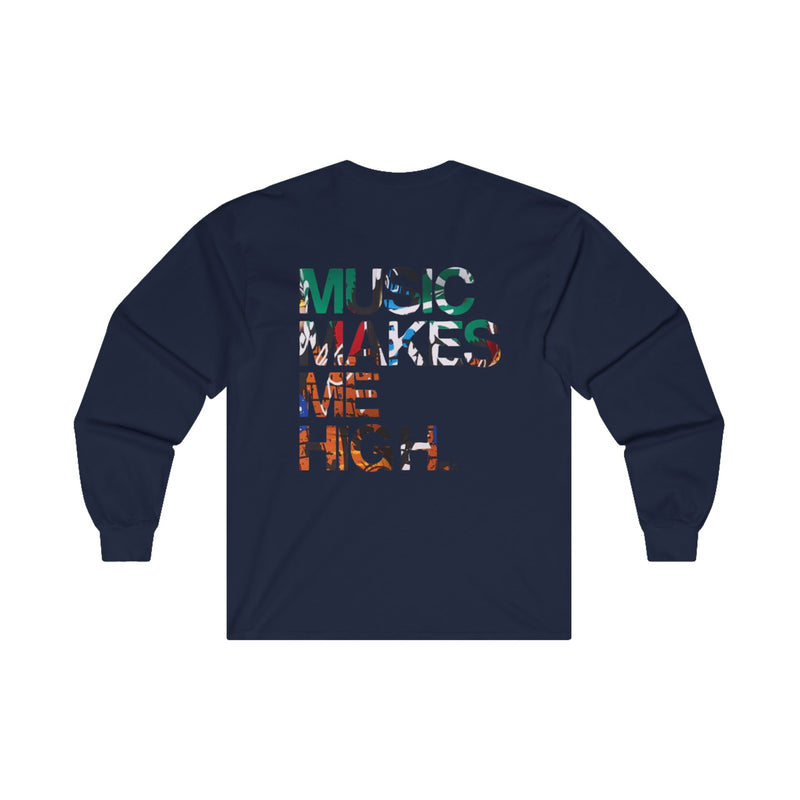 MMMH Unisex Long Sleeve Tee: Navy | Graffiti