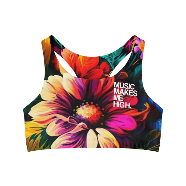 MMMH Sports Bra: Floral | White