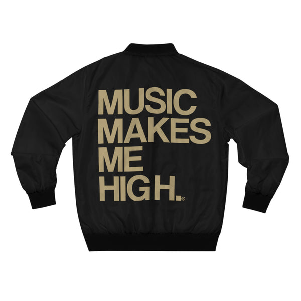 MMMH Bomber Jacket: Black | Gold Lettering