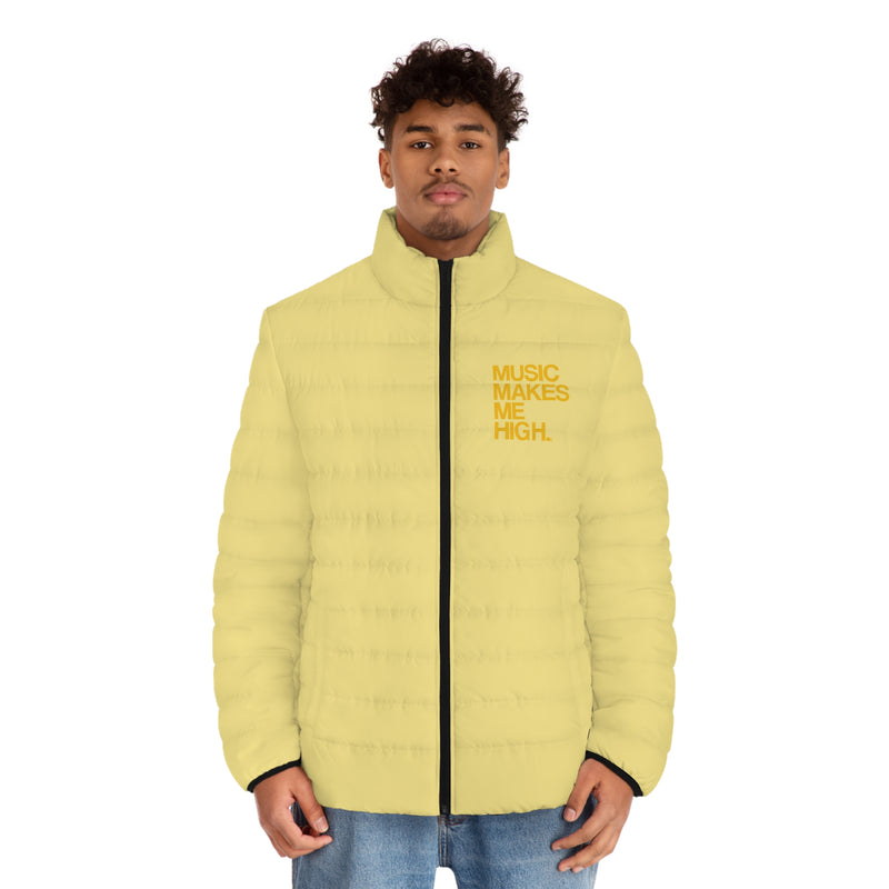 MMMH Men's Puffer Jacket: Light Yellow | Yellow