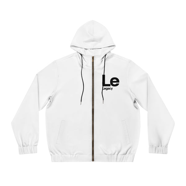 NOVL Unisex Zip Hoodie: Legacy White | Black