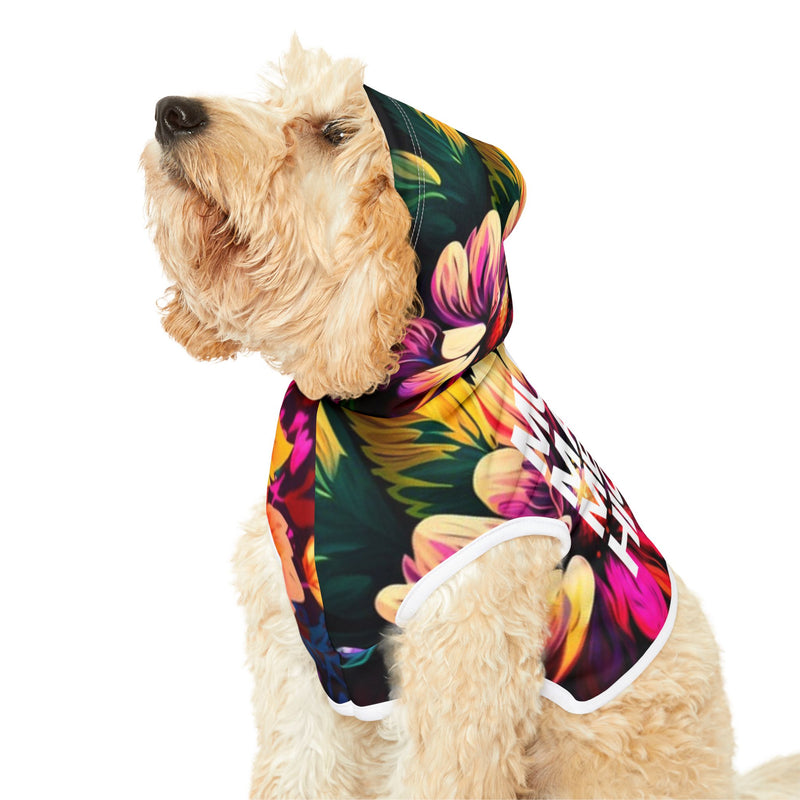 MMMH Pet Hoodie: Floral | White