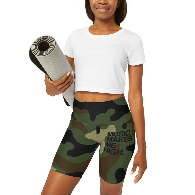 MMMH Yoga Shorts: Camo | Black