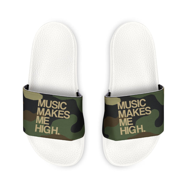 MMMH Unisex Sandals: Camo/White | Gold