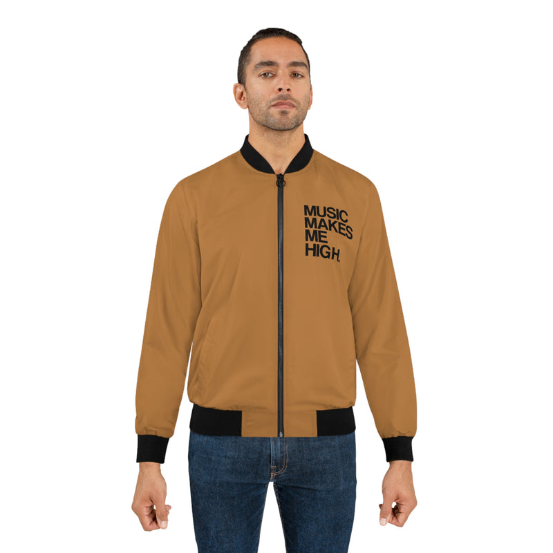 MMMH Unisex Bomber Jacket: Light Brown | Black