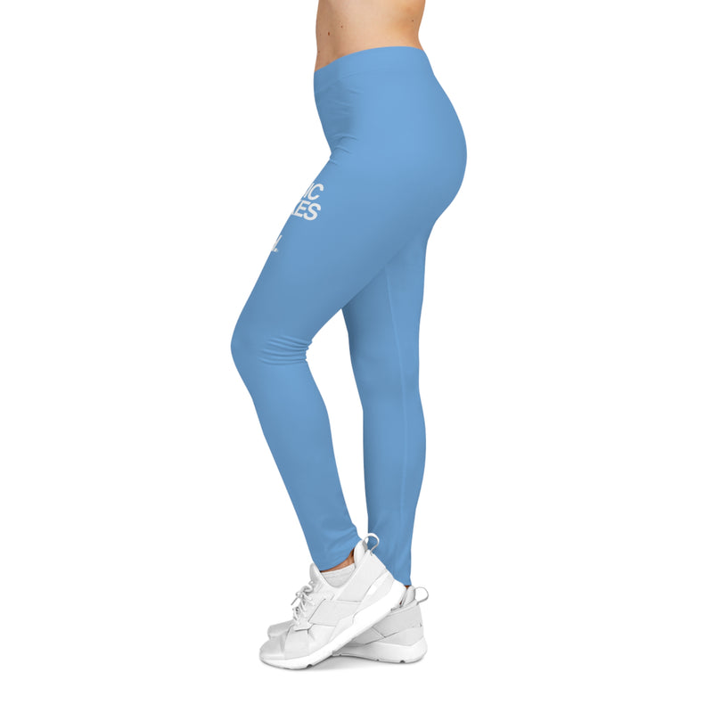 MMMH Leggings: Light Blue | White