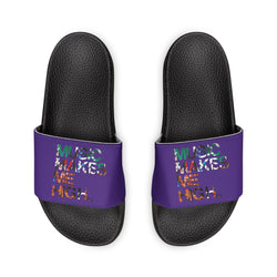 MMMH Unisex Slides: Purple/Black | Graffiti