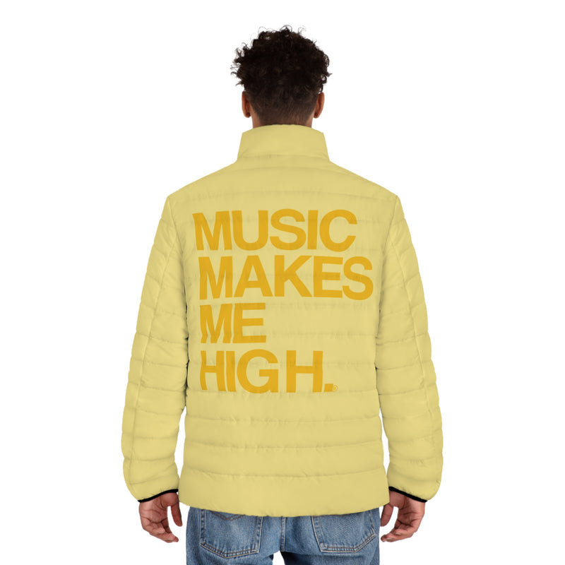 MMMH Men's Puffer Jacket: Light Yellow | Yellow