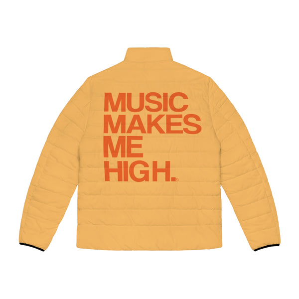 MMMH Men's Puffer Jacket: Light Orange | Orange