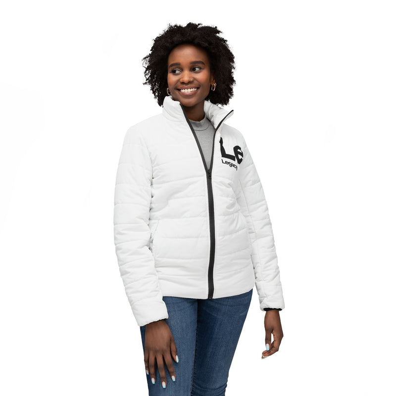 NOVL Women’s Puffer Jacket: Legacy White | Black