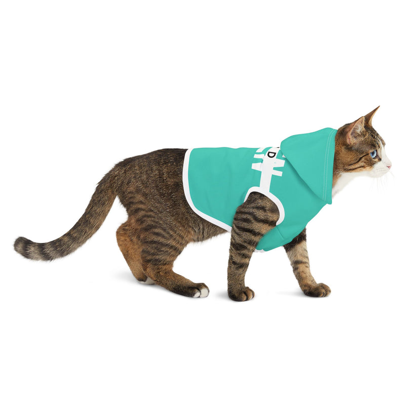 IJTT Pet Hoodie: AT Strike White | Teal