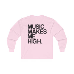 MMMH Unisex Long Sleeve Tee: Light Pink | Black Lettering