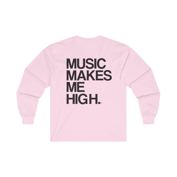 MMMH Unisex Long Sleeve Tee: Light Pink | Black