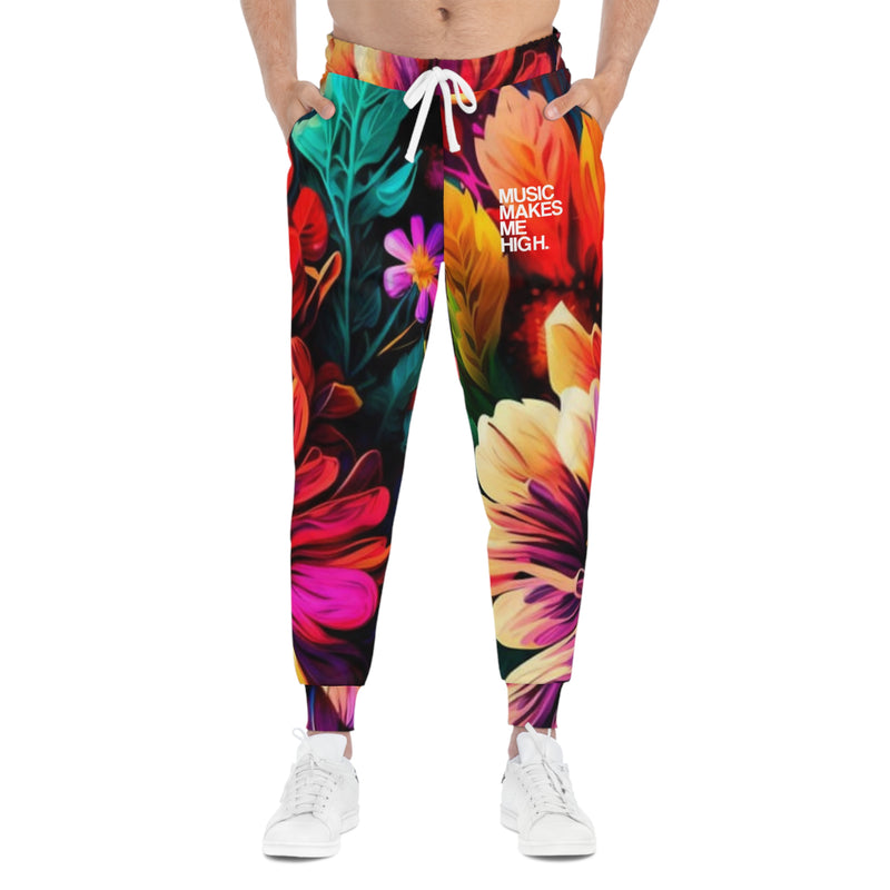 MMMH Unisex Joggers: Floral | White