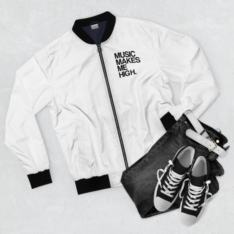 MMMH Unisex Bomber Jacket: White | Black