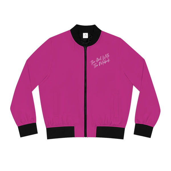 TGWTN Women's Bomber Jacket: White | Pink