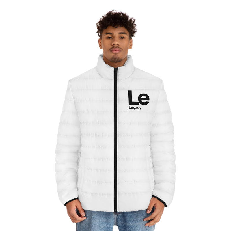 NOVL Men's Puffer Jacket: Legacy White | Black