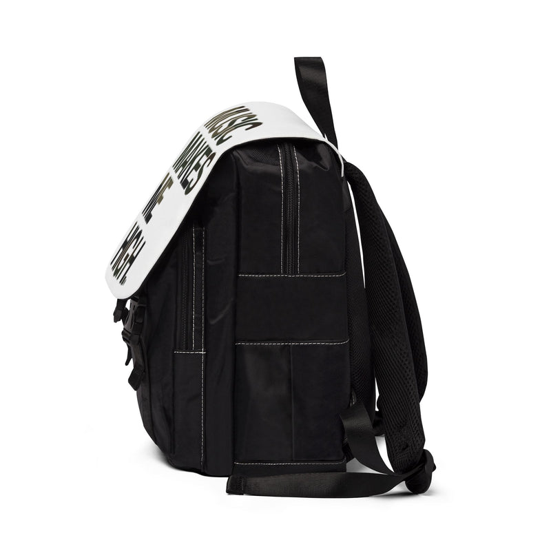 MMMH Backpack: White | Camo Lettering