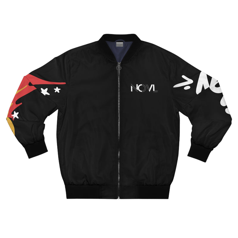 NOVL Unisex Bomber Jacket: Survive | Black