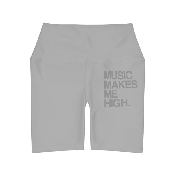 MMMH Yoga Shorts: Light Grey | Grey