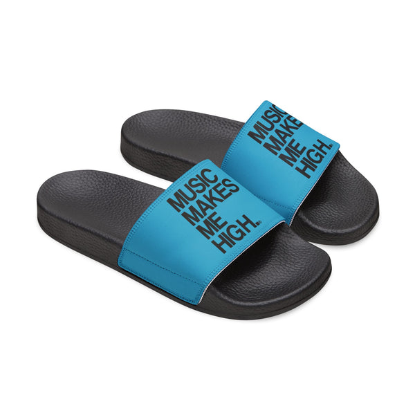 MMMH Unisex Slides: Turquoise/Black | Black