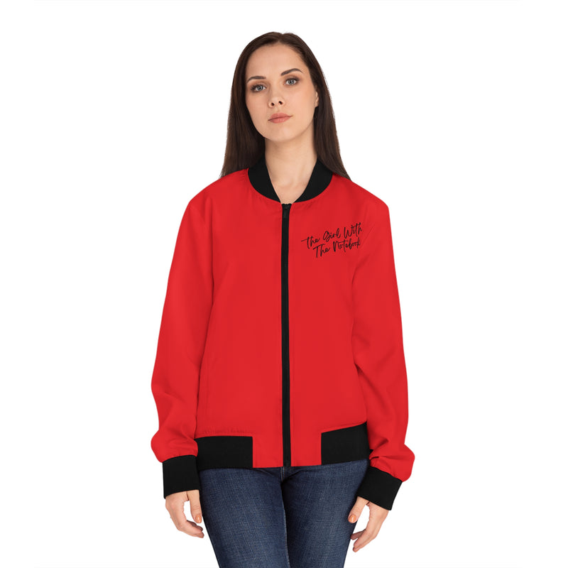 TGWTN Women's Bomber Jacket: Black | Red