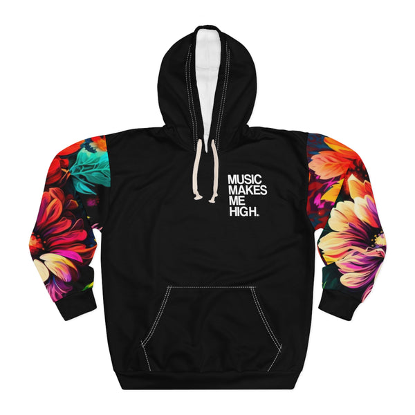 MMMH Unisex Hoodie: Floral/Black | White