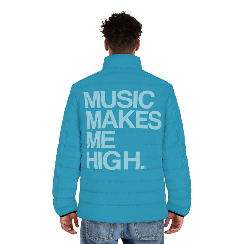 MMMH Men's Puffer Jacket: Turquoise | Light Turquoise