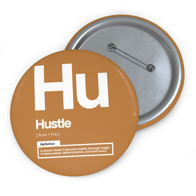 NOVL Round Pin: Hustle White | Light Brown