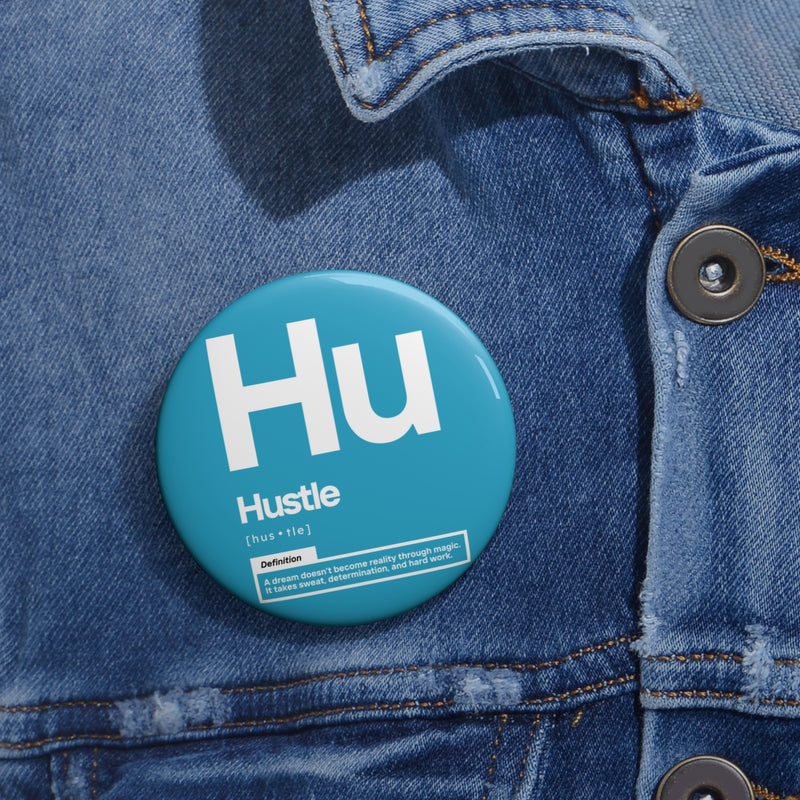 NOVL Round Pin: Hustle White | Turquoise