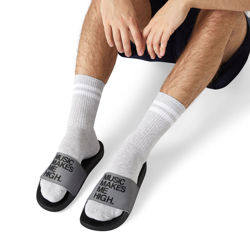 MMMH Unisex Slides: Gray/Black | Black