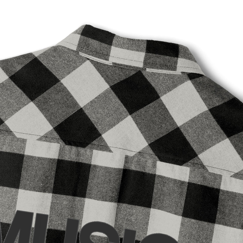 MMMH Unisex Flannel Shirt: Heather Gray | Black