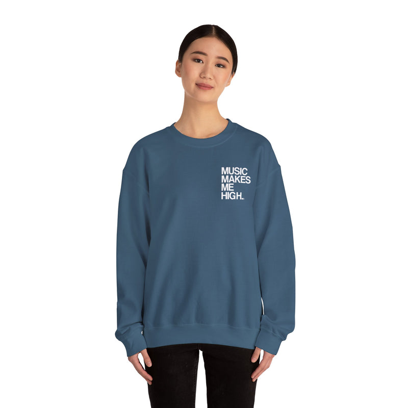 MMMH Unisex Sweatshirt: Indigo Blue | White Lettering