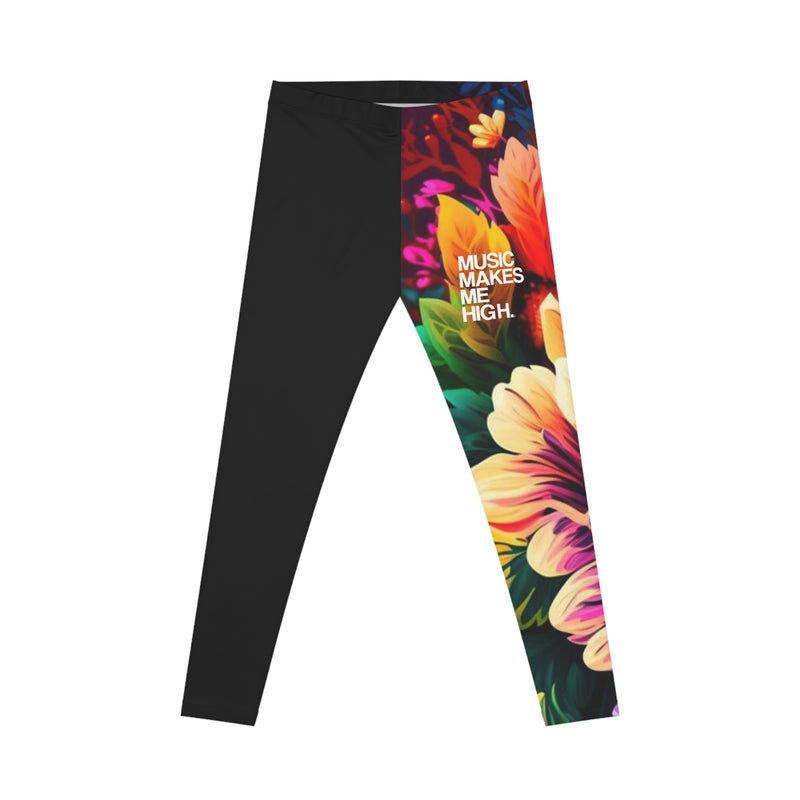 MMMH Leggings: Floral/Black | White