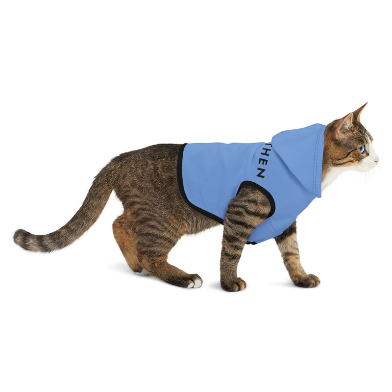 IJTT Pet Hoodie: AT Slash Black | Carolina Blue