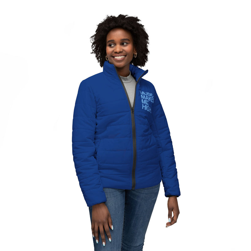 MMMH Women’s Puffer Jacket: Dark Blue | Light Blue