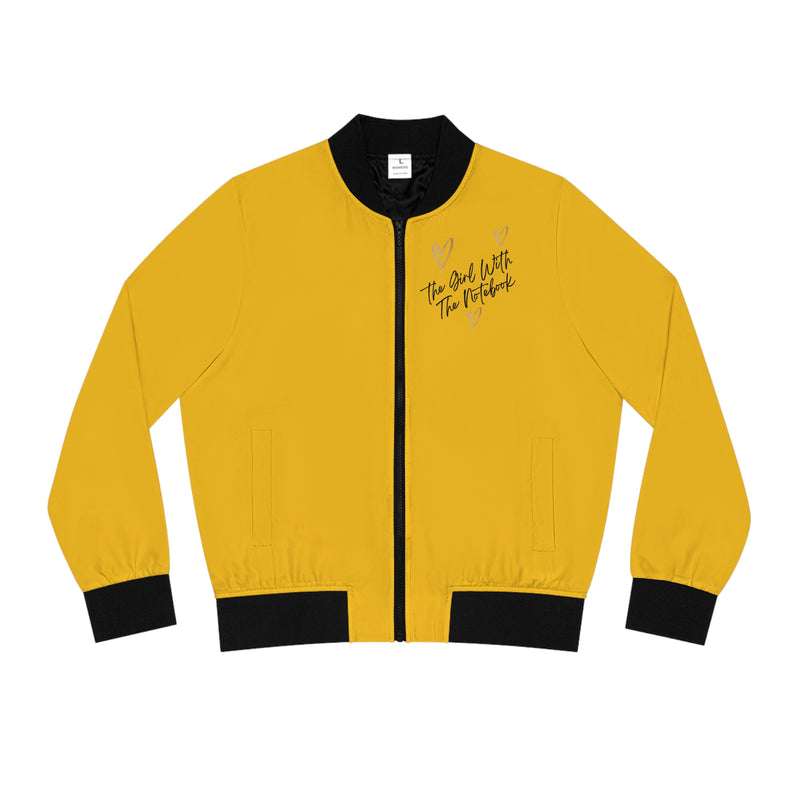 TGWTN Women's Bomber Jacket: Brown/Black | Yellow