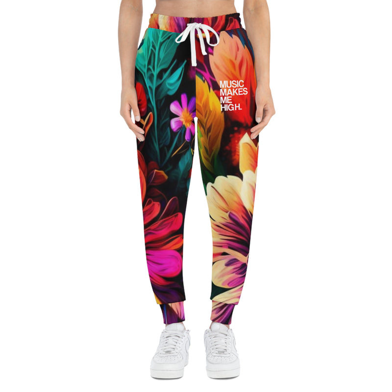 MMMH Unisex Joggers: Floral | White