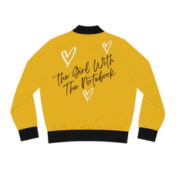 TGWTN Women's Bomber Jacket: White/Black | Yellow