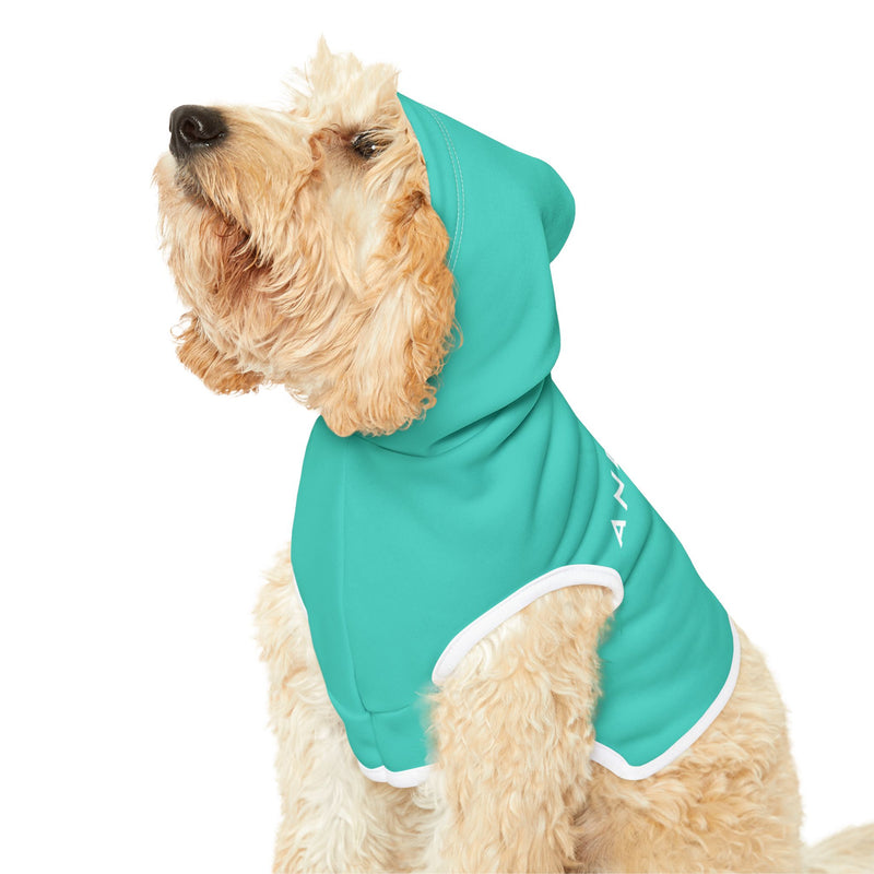 IJTT Pet Hoodie: AT Slash White | Teal