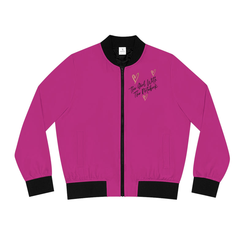 TGWTN Women's Bomber Jacket: Brown/Black | Pink