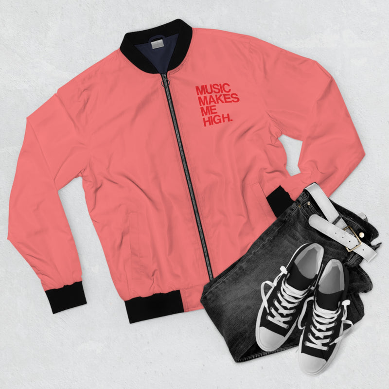 MMMH Unisex Bomber Jacket: Light Red | Red