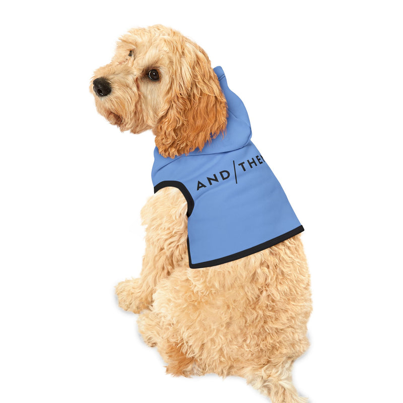 IJTT Pet Hoodie: AT Slash Black | Carolina Blue