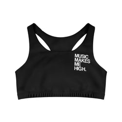 MMMH Sports Bra: Black | White