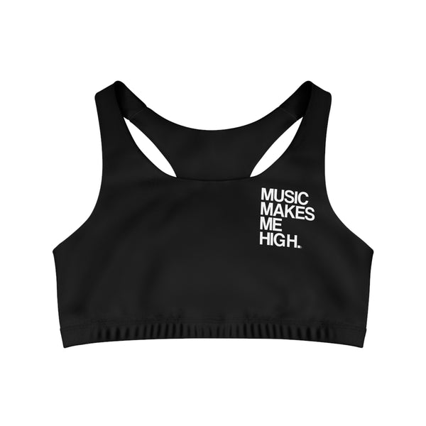 MMMH Sports Bra: Black | White